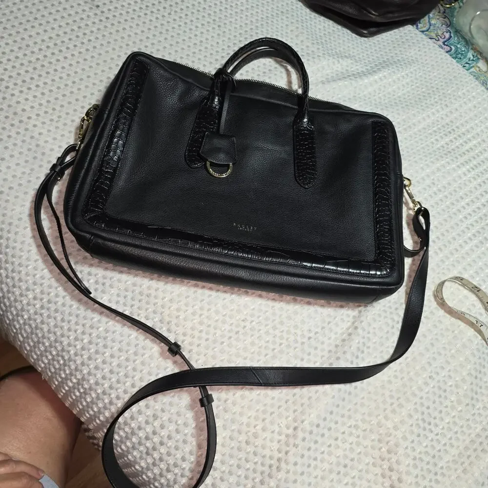 RADLEY LONDON XL BLACK ACADEMIA WAY LAPTOP CROSSBODY BAG